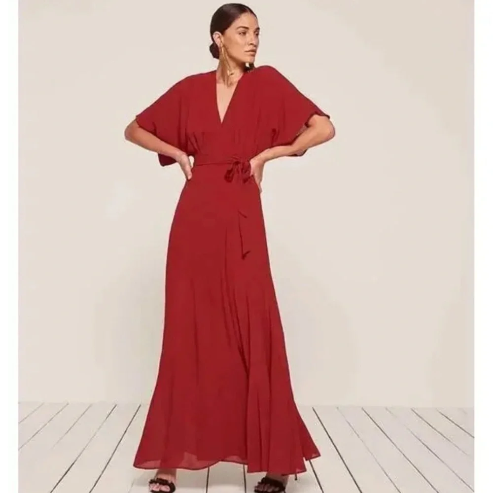 Reformation Red Maxi Dress - Picture 2 of 16